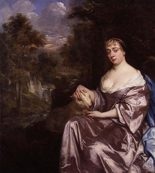 Sir Peter Lely Portrait of an unknown woman, formerly known as Elizabeth Hamilton, Countess de Gramont oil painting picture